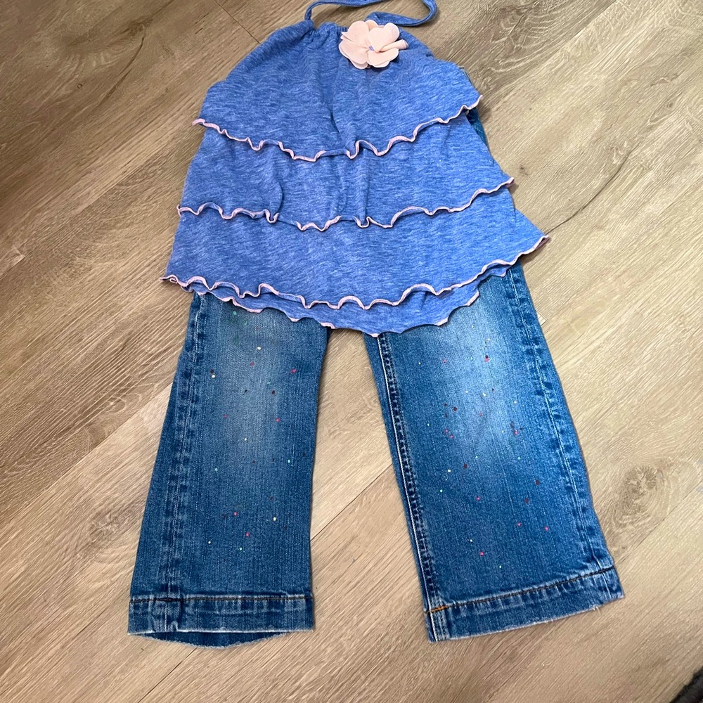 Wide leg and halter size 24 months and 2T